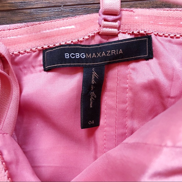 BCBGMaxAzria • pink silver metallic cocktail dress - Picture 4 of 7